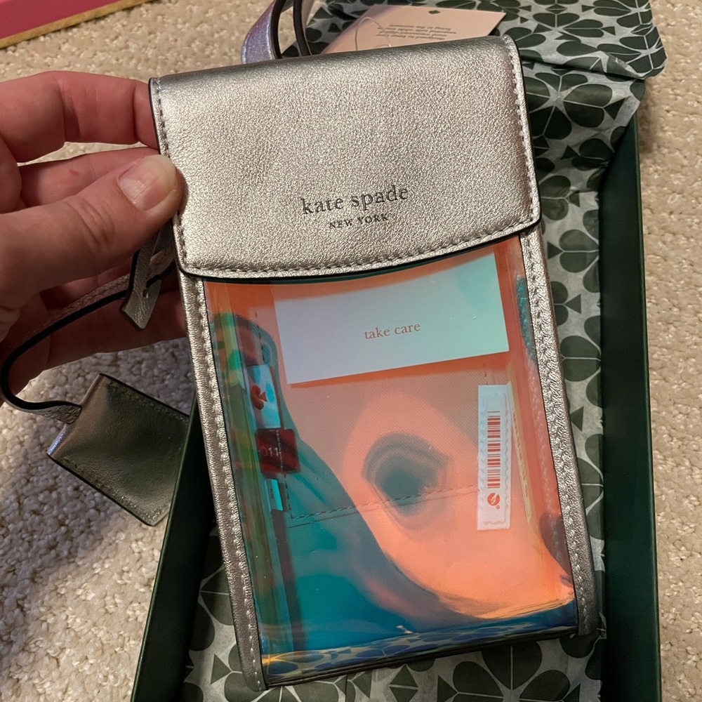 Kate Spade Iridescent Flap Phone Crossbody